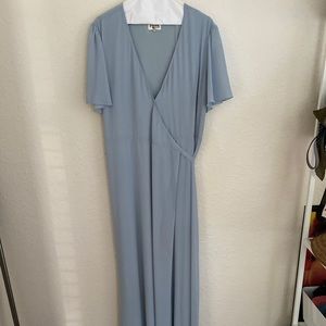 Show Me Your Mumu Bridesmaids Steel Blue Chiffon